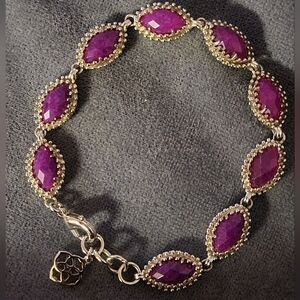 KENDRA SCOTT Elegant Purple/Fuchsia Gemstone Bracelet